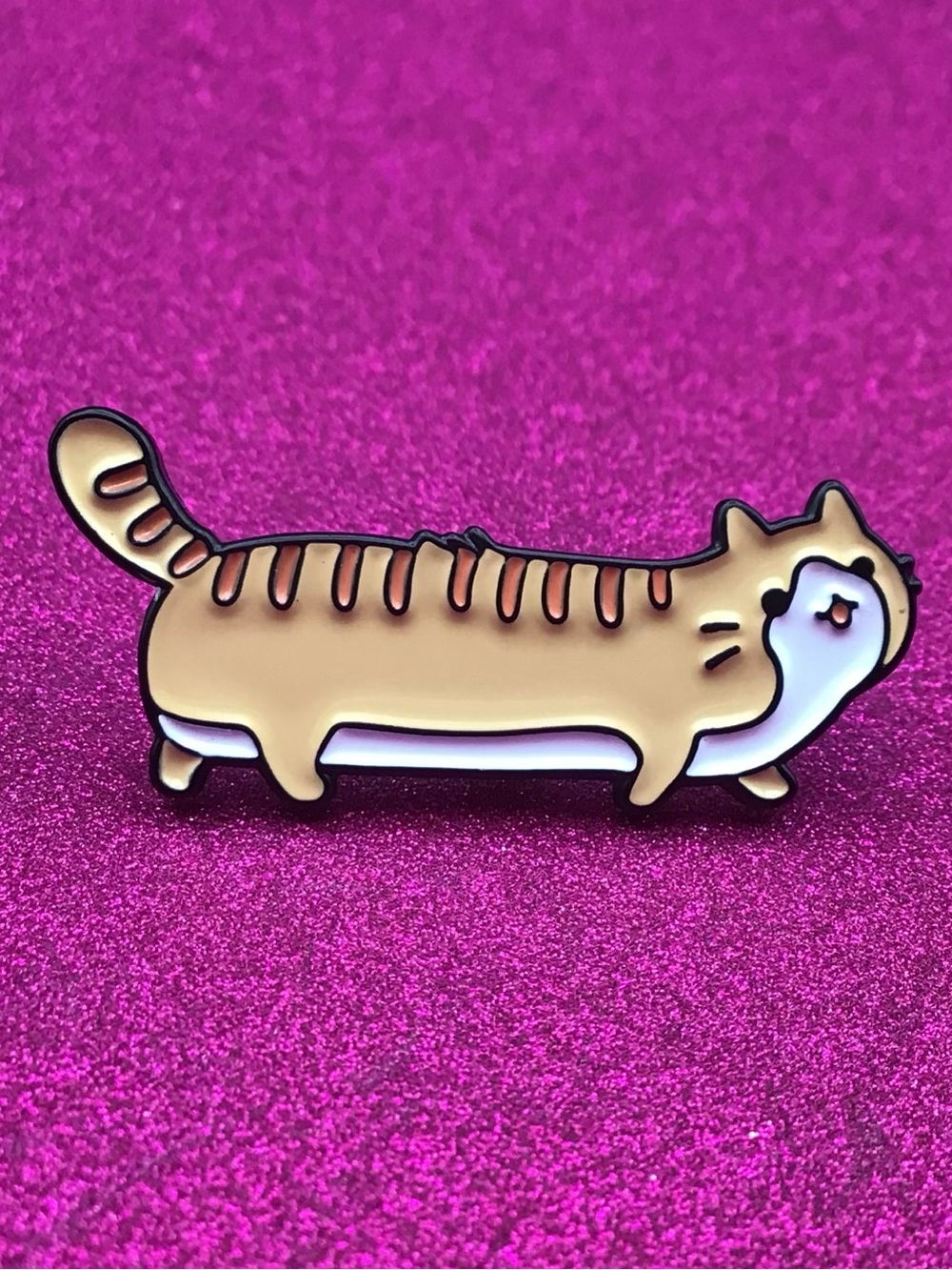 Long Cat Enamel Pin